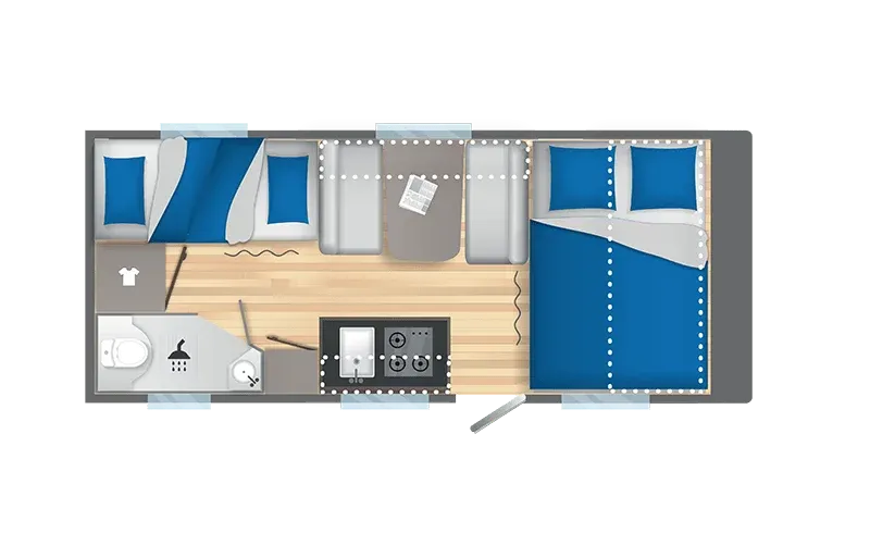 Caravelair Alba 497 2022 plattegrond