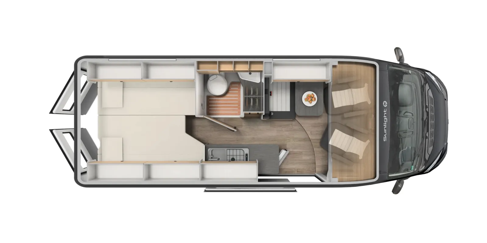 SunLight CLIFF 640 Automaat plattegrond