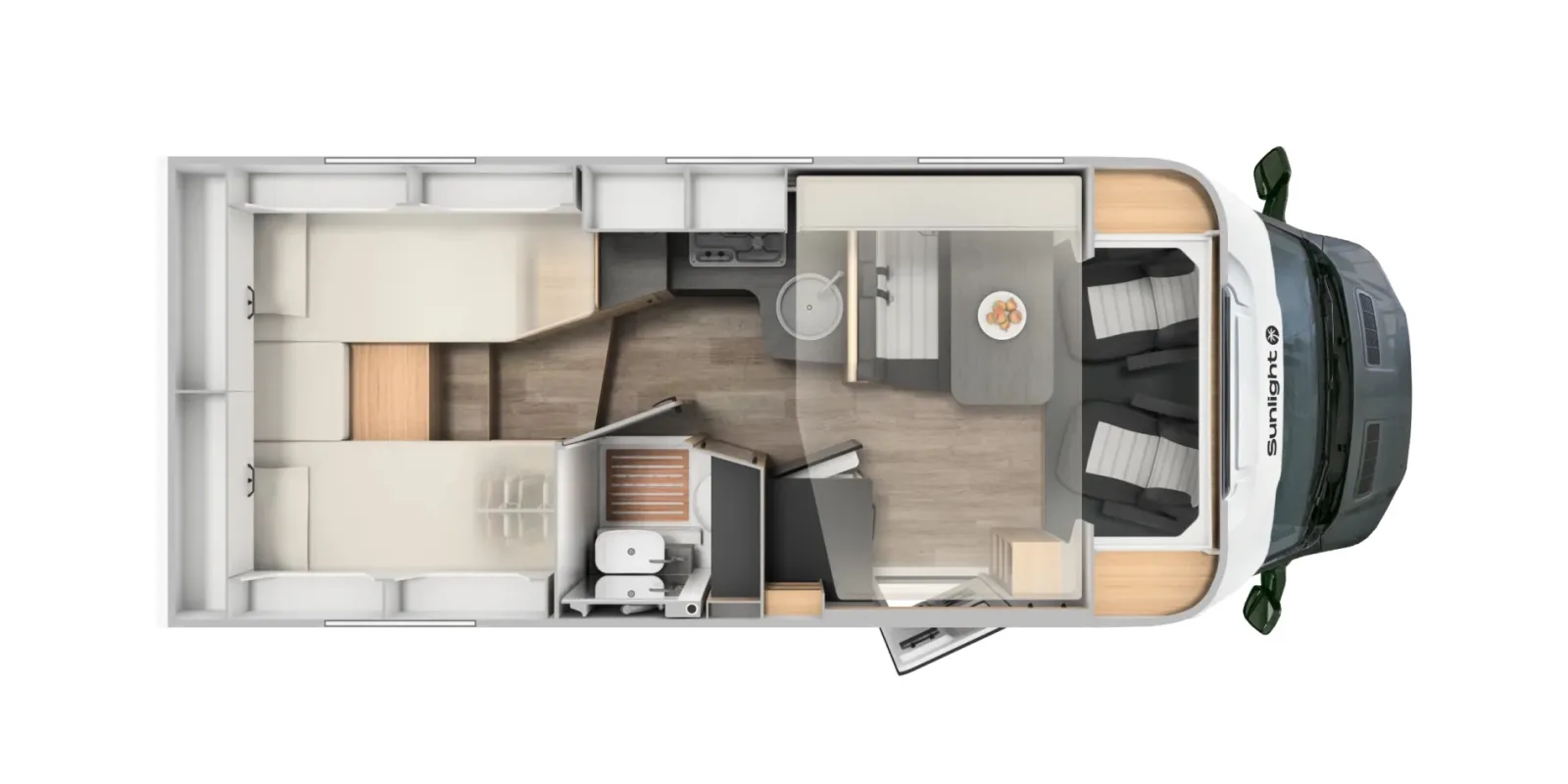 SunLight T670S Automaat plattegrond